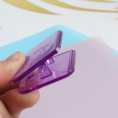10pcs Acrylic Triangle Clip Creative Plastic Folder Square Clip