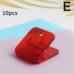 10pcs Acrylic Triangle Clip Creative Plastic Folder Square Clip