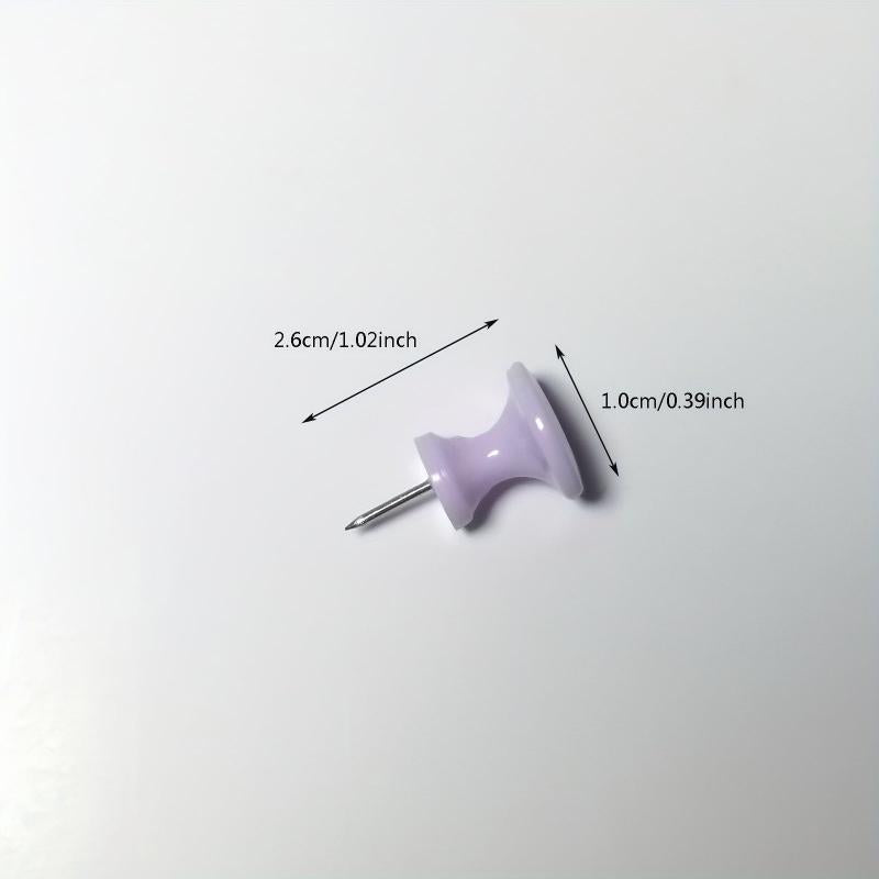 30 Purple Push Pins for Cork Board, Jumbo Thumb Tacks for Bulletin Board