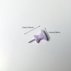 30 Purple Push Pins for Cork Board, Jumbo Thumb Tacks for Bulletin Board