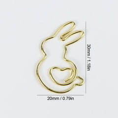 5pcs Rabbit Love Paper Clip Easter Decoration Office Supplies