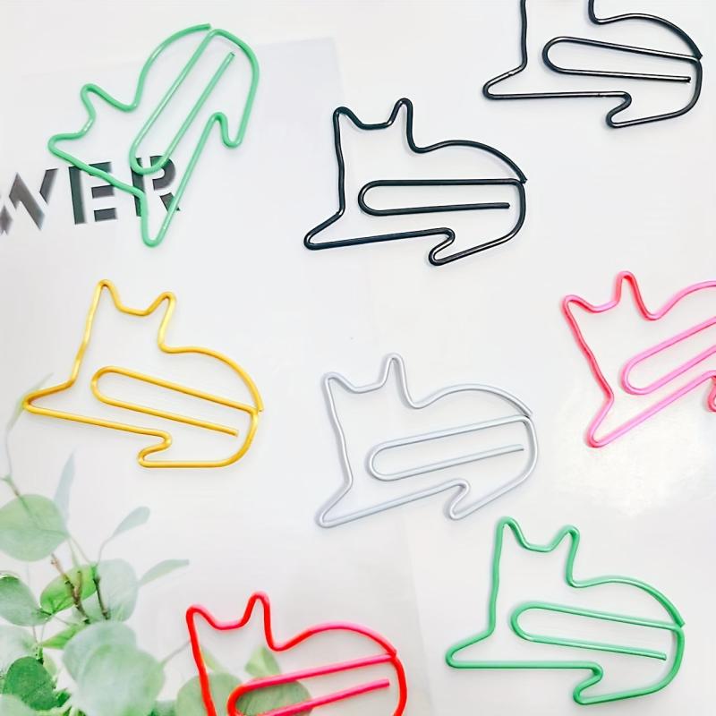 50 Animal Shaped Paperclips for Office & School Use