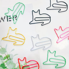 50 Animal Shaped Paperclips for Office & School Use