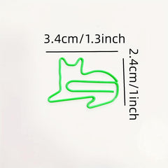 50 Animal Shaped Paperclips for Office & School Use