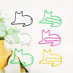 50 Animal Shaped Paperclips for Office & School Use