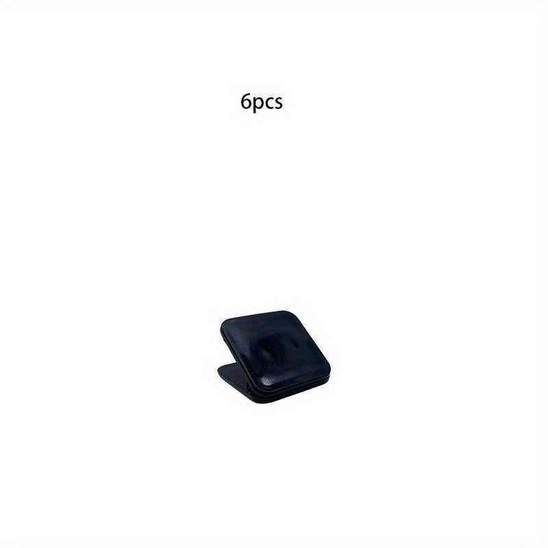 6pcs Transparent Square Small Clip Acrylic Data Storage Clip