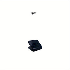6pcs Transparent Square Small Clip Acrylic Data Storage Clip