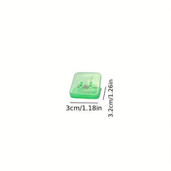 6pcs Transparent Square Small Clip Acrylic Data Storage Clip