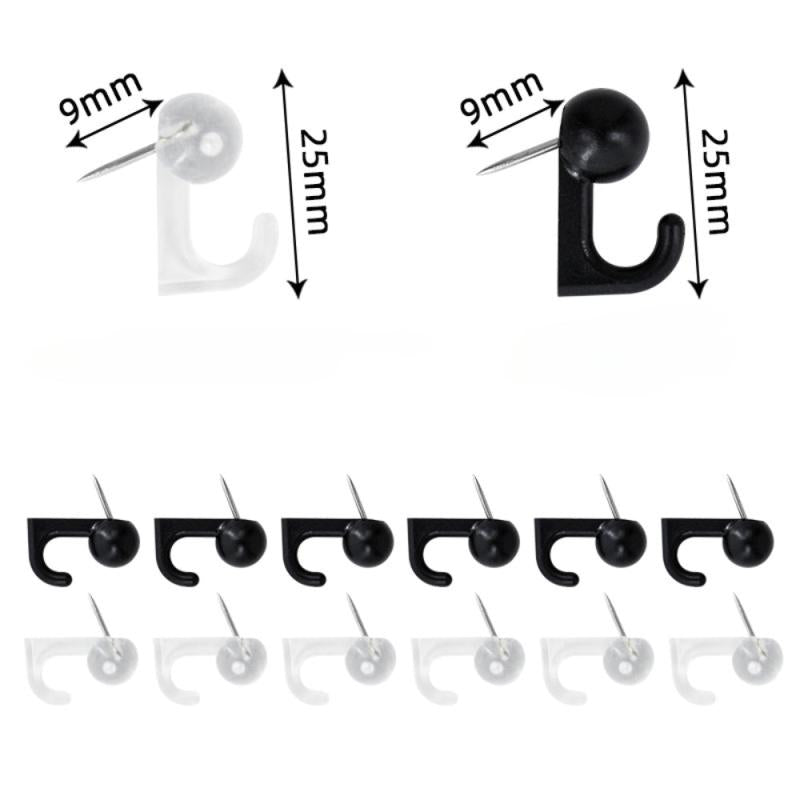 50pcs Mixed Hook Picture Nail Wall Cork Board Press Nail Education Nail