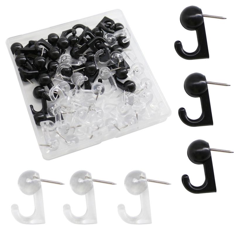 50pcs Mixed Hook Picture Nail Wall Cork Board Press Nail Education Nail