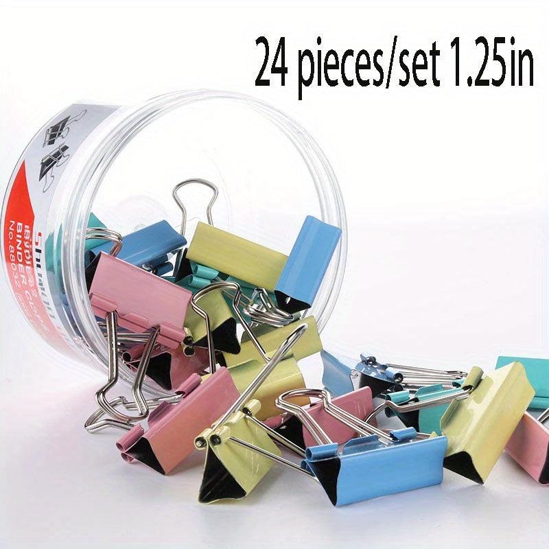 Binder Clips Set - 40 Pieces Long Tail Clip Barrel and 24 Pieces 3 Function