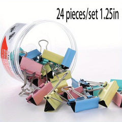 Binder Clips Set - 40 Pieces Long Tail Clip Barrel and 24 Pieces 3 Function