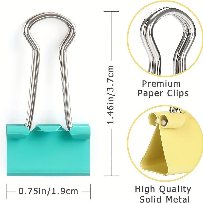 Binder Clips Set - 40 Pieces Long Tail Clip Barrel and 24 Pieces 3 Function