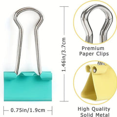 Binder Clips Set - 40 Pieces Long Tail Clip Barrel and 24 Pieces 3 Function