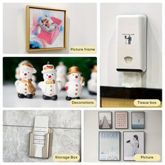 12 Pairs Picture Hanging Strips Large Adhesive Hook And Loop Tape
