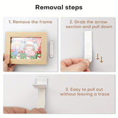 12 Pairs Picture Hanging Strips Large Adhesive Hook And Loop Tape