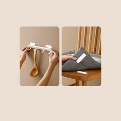 4pcs Home Seamless Magic Buckle Sticky Hook Punch Photo Wall Frame Wall Hanging