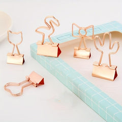 5pcs Mini Metal Clip Book Material Clip Office Learning Clip