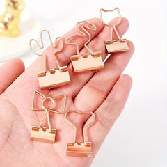 5pcs Mini Metal Clip Book Material Clip Office Learning Clip
