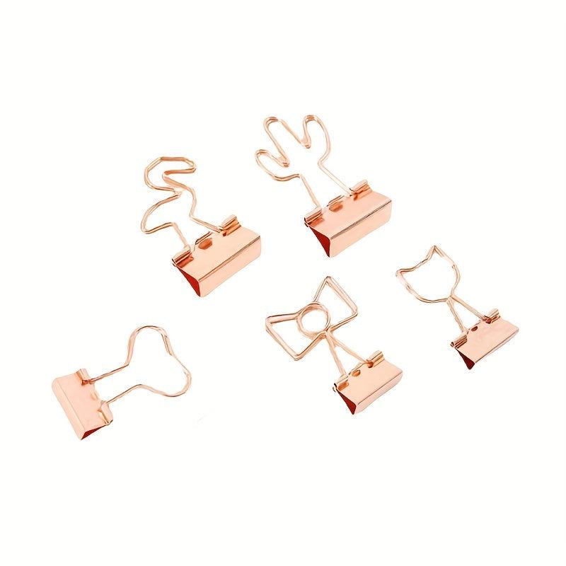 5pcs Mini Metal Clip Book Material Clip Office Learning Clip