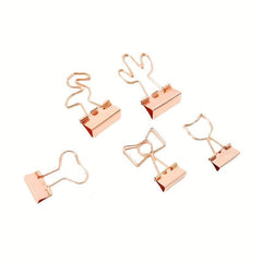 5pcs Mini Metal Clip Book Material Clip Office Learning Clip