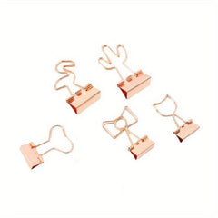 5pcs Mini Metal Clip Book Material Clip Office Learning Clip