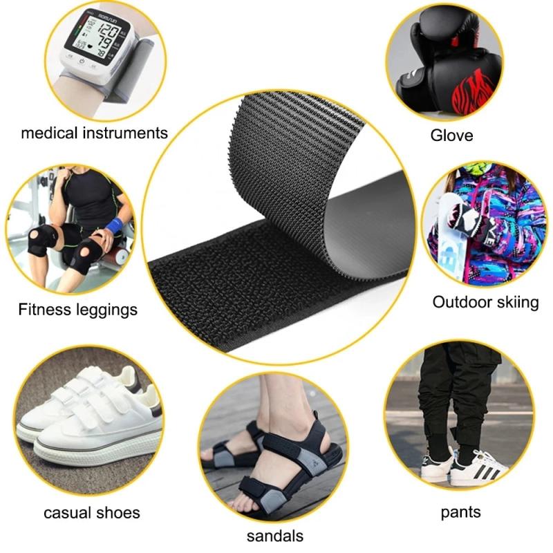 1pc Hook And Loop Tape Strips Adhesive Nylon Self Heavy Duty Strips Home Office