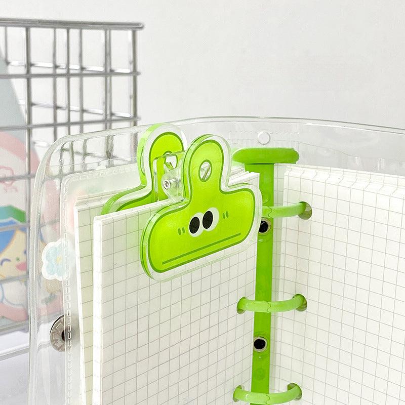 4pcs Cartoon Heartbeat Student Clip Transparent Candy Ticket Clip
