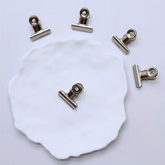 5pcs Stainless Steel Long Tail Clip Round Head Bill Clip Office Supplies
