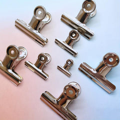 5pcs Stainless Steel Long Tail Clip Round Head Bill Clip Office Supplies