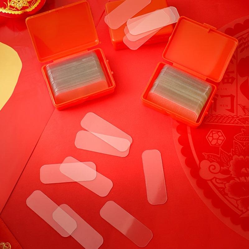 60pcs Non-marking Double Sided Transparent Adhesive Stickers Boxed Fi
