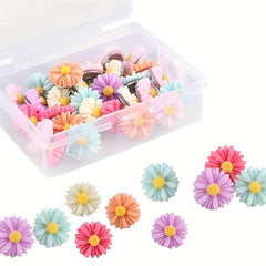 30 Daisy Flower Pins Decorated With Flower Thumbnails