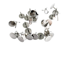 100pcs Nickel Plated Flat Head Push Pins Silver Office Push Pins In