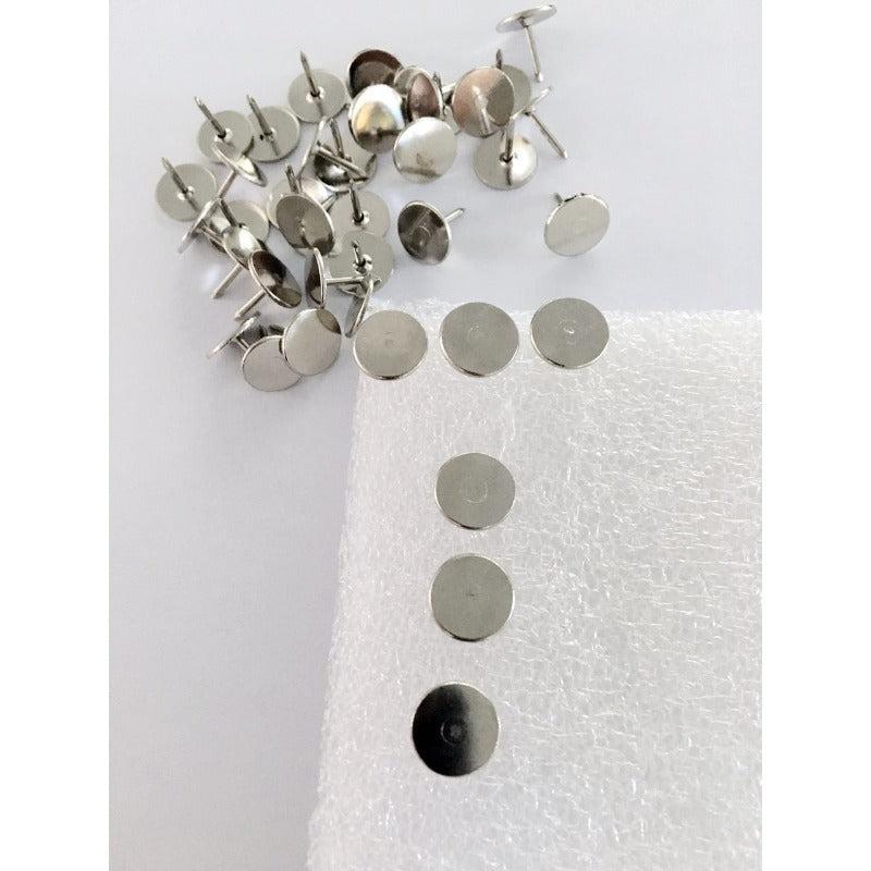 100pcs Nickel Plated Flat Head Push Pins Silver Office Push Pins In