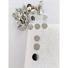 100pcs Nickel Plated Flat Head Push Pins Silver Office Push Pins In