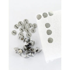 100pcs Nickel Plated Flat Head Push Pins Silver Office Push Pins In