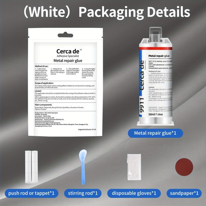 Metal Repair Epoxy Glue - Heat & Water Resistant - Restores & Bonds