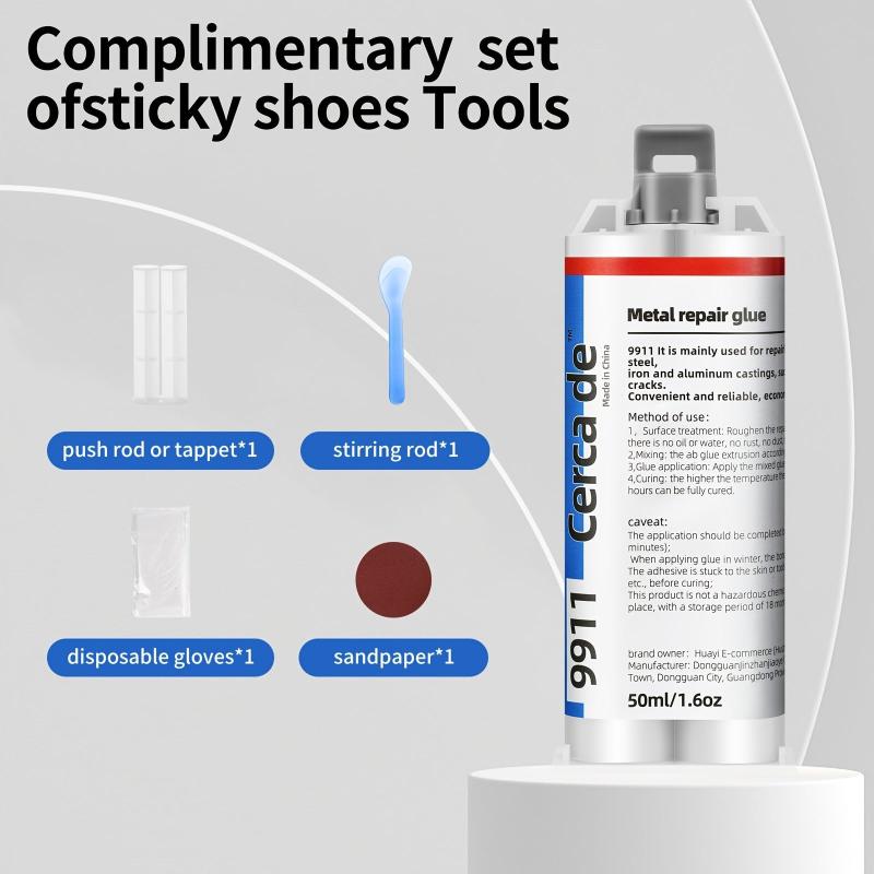 Metal Repair Epoxy Glue - Heat & Water Resistant - Restores & Bonds