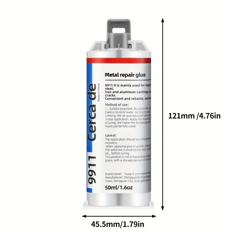 Metal Repair Epoxy Glue - Heat & Water Resistant - Restores & Bonds