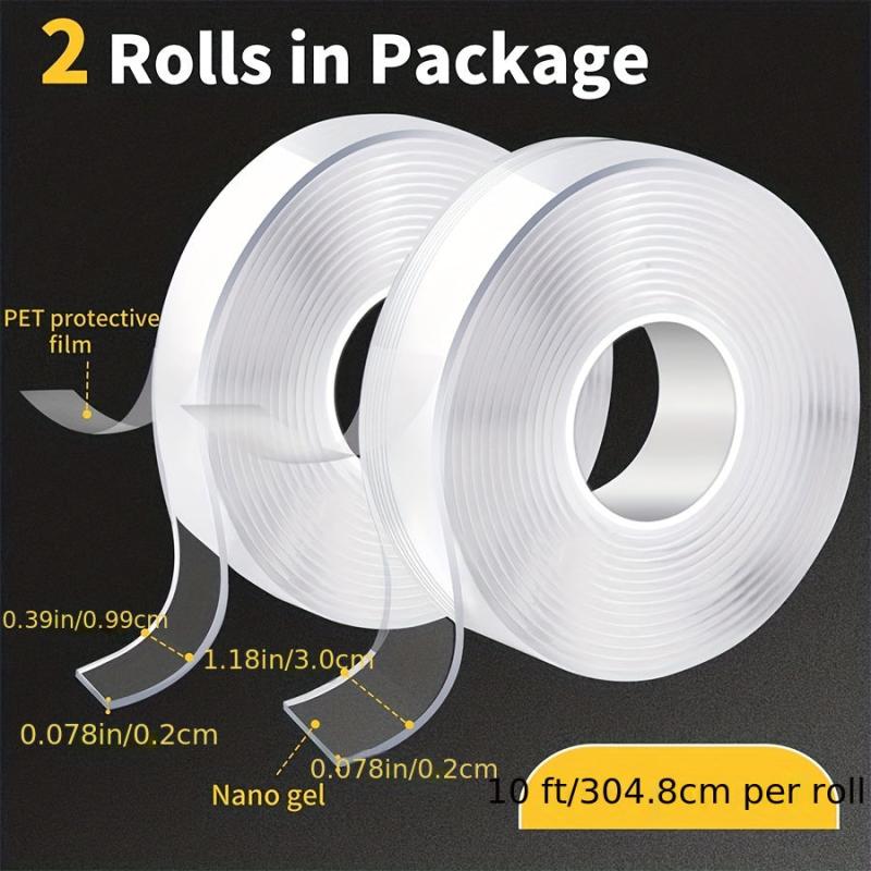 Heavy Duty Double Sided Adhesive Tape - 2 Rolls