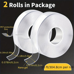 Heavy Duty Double Sided Adhesive Tape - 2 Rolls