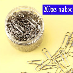 200pcs Paper Clips for Organizing Files & Bookmarks