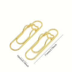 6pcs Metal Pen Clips Bookmarks for Notebooks Paper Clip Stationery Tool