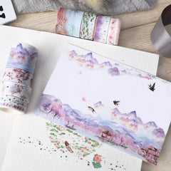10 Rolls Flushing Series Washi Tape Student Journal Sticker Set