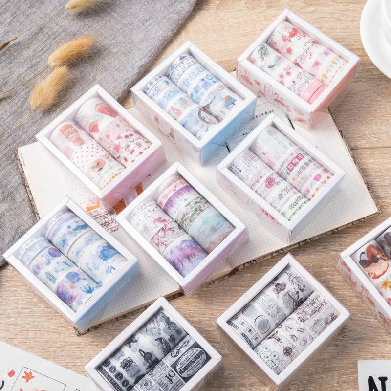 10 Rolls Flushing Series Washi Tape Student Journal Sticker Set