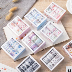 10 Rolls Flushing Series Washi Tape Student Journal Sticker Set