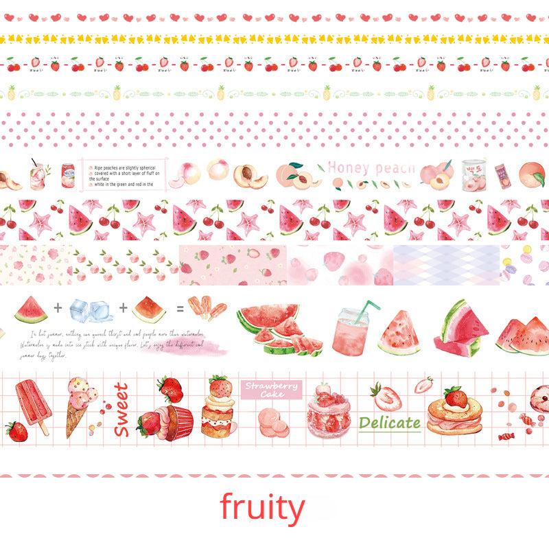 10 Rolls Flushing Series Washi Tape Student Journal Sticker Set