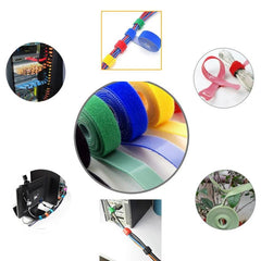 6pcs Reusable Adjustable Cable Ties Microfiber Cloth Cord Management Straps