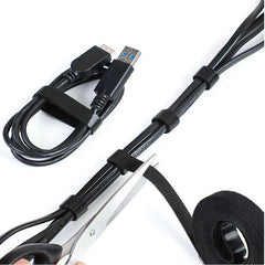 6pcs Reusable Adjustable Cable Ties Microfiber Cloth Cord Management Straps