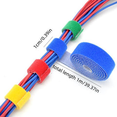 6pcs Reusable Adjustable Cable Ties Microfiber Cloth Cord Management Straps